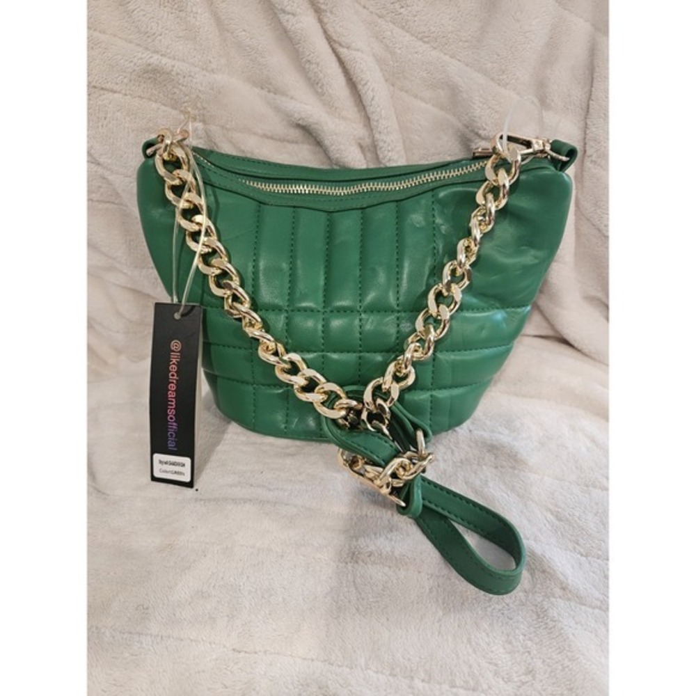 Like‎ Dreams Quilted Puffer Purse Green K071
